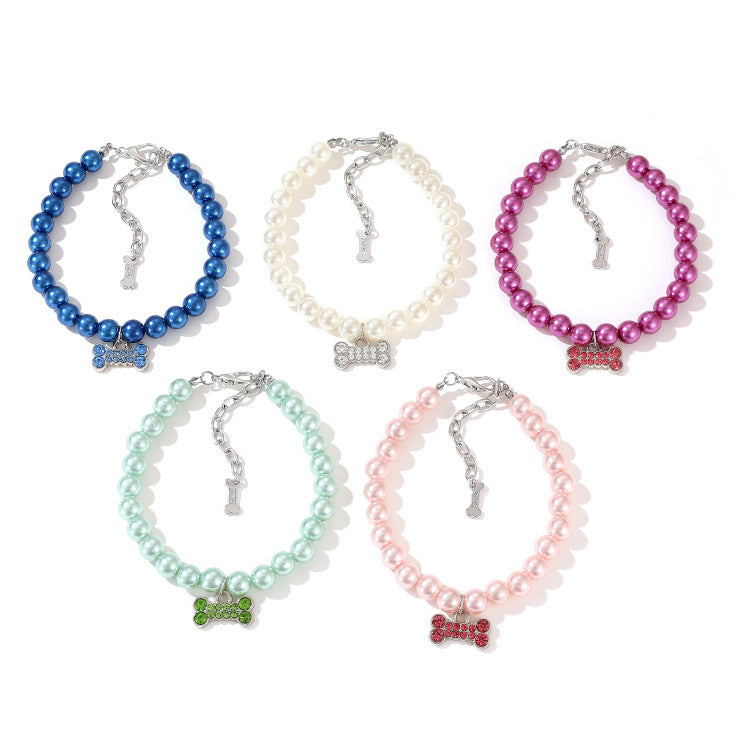 HKM-165779 Cat Necklace Ornament in Multiple Colors - Green, Blue, Purple, White, Pink, Made of Durable Plastic