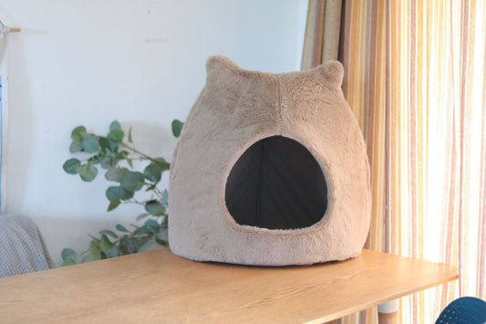 HKM-1658941 Cozy Cat Nest for Autumn and Winter ¨C Removable, Washable, Semi-Closed Design with Cat Ears, Universal for All Seasons