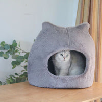 HKM-1658941 Cozy Cat Nest for Autumn and Winter ¨C Removable, Washable, Semi-Closed Design with Cat Ears, Universal for All Seasons
