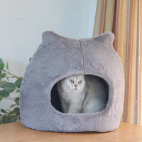 HKM-1658941 Cozy Cat Nest for Autumn and Winter ¨C Removable, Washable, Semi-Closed Design with Cat Ears, Universal for All Seasons