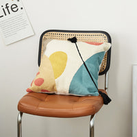 HKM-166163 Geometric Patterned Cotton Sofa Cushion and Pillowcase for Living Room Decor