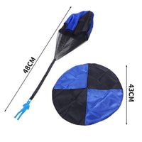 HKM-166227 Outdoor Hand-Throwing Parachute Toy with Mini Soldier for Kids
