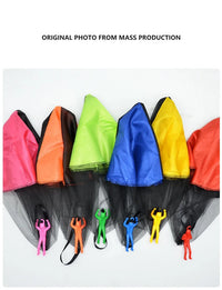 HKM-166227 Outdoor Hand-Throwing Parachute Toy with Mini Soldier for Kids