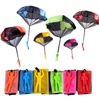 HKM-166227 Outdoor Hand-Throwing Parachute Toy with Mini Soldier for Kids