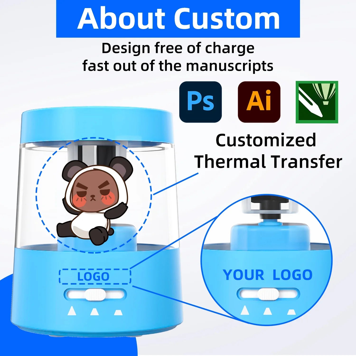 HKM-166227 Portable Battery-Powered Electric Pencil Sharpener with Multiple Sharpening Modes