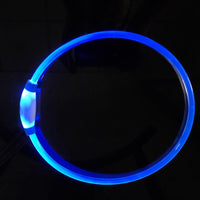 HKM-1662653 Shiny Anti-Lost Dog Collar with USB Charging - Available in Multiple Colors