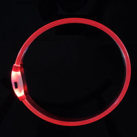 HKM-1662653 Shiny Anti-Lost Dog Collar with USB Charging - Available in Multiple Colors