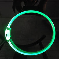 HKM-1662653 Shiny Anti-Lost Dog Collar with USB Charging - Available in Multiple Colors