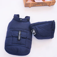 HKM-1665085 Reversible Thick Cotton Vest for Dogs - Soft Fleece Winter Coat