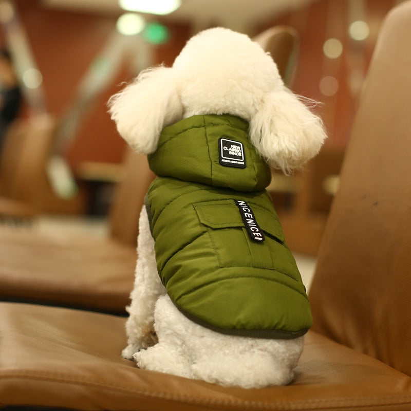 HKM-1665085 Reversible Thick Cotton Vest for Dogs - Soft Fleece Winter Coat