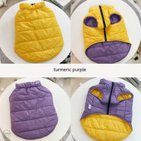 HKM-1665213 Pet Double-Sided Cotton Vest for Autumn and Winter - Available in Blue and Yellow, Sizes S to XXXL