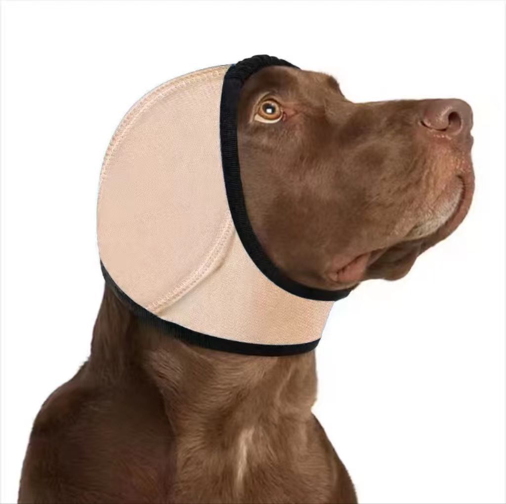 HKM-1665469 Swim-Proof Cotton Head Cover for Dogs - Casual Solid Color Design