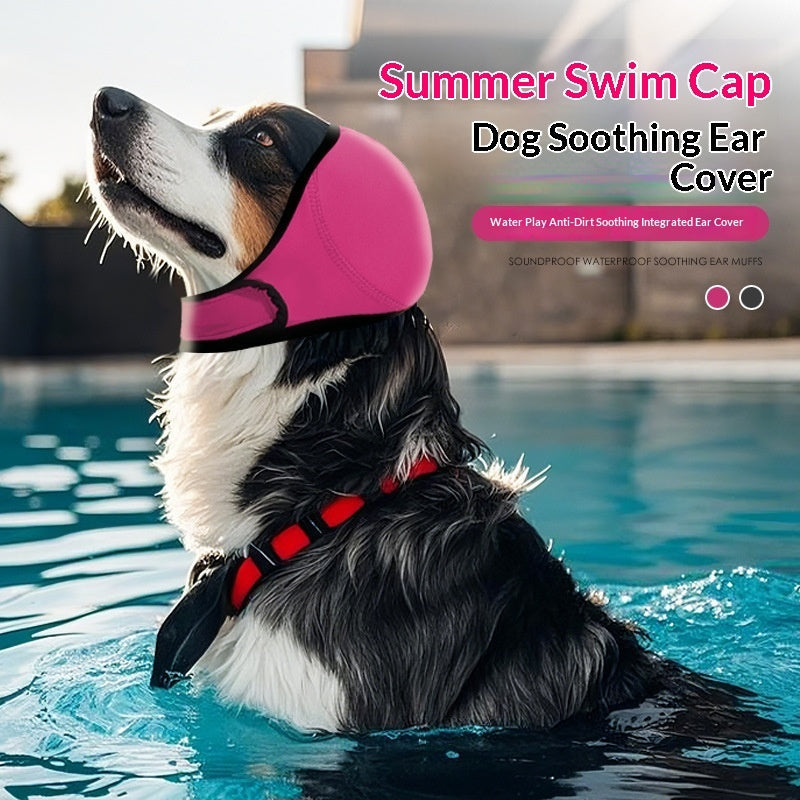 HKM-1665469 Swim-Proof Cotton Head Cover for Dogs - Casual Solid Color Design