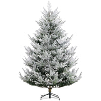 HKM-166547 7.5 Foot Hinged Artificial Christmas Tree with Realistic Branches and Steel Base