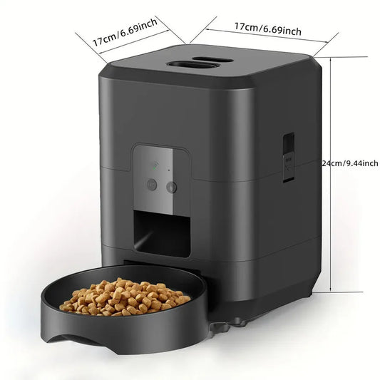 HKM-166547 Automatic 2L Pet Feeder with Touch Screen for Cats and Dogs - Smart Dry Food Dispenser