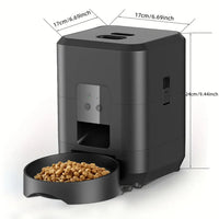 HKM-166547 Automatic 2L Pet Feeder with Touch Screen for Cats and Dogs - Smart Dry Food Dispenser