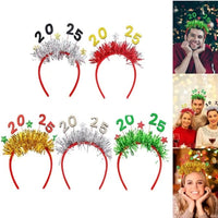 HKM-166547 New Year Headband Set - 5 Pack Sequined Hairbands for Parties and Celebrations