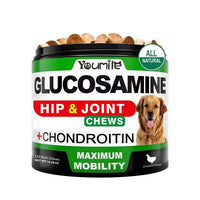 HKM-1666493 Hip & Joint Health Supplement for Dogs - 120 Chews with Glucosamine, Chondroitin, MSM & Hyaluronic Acid