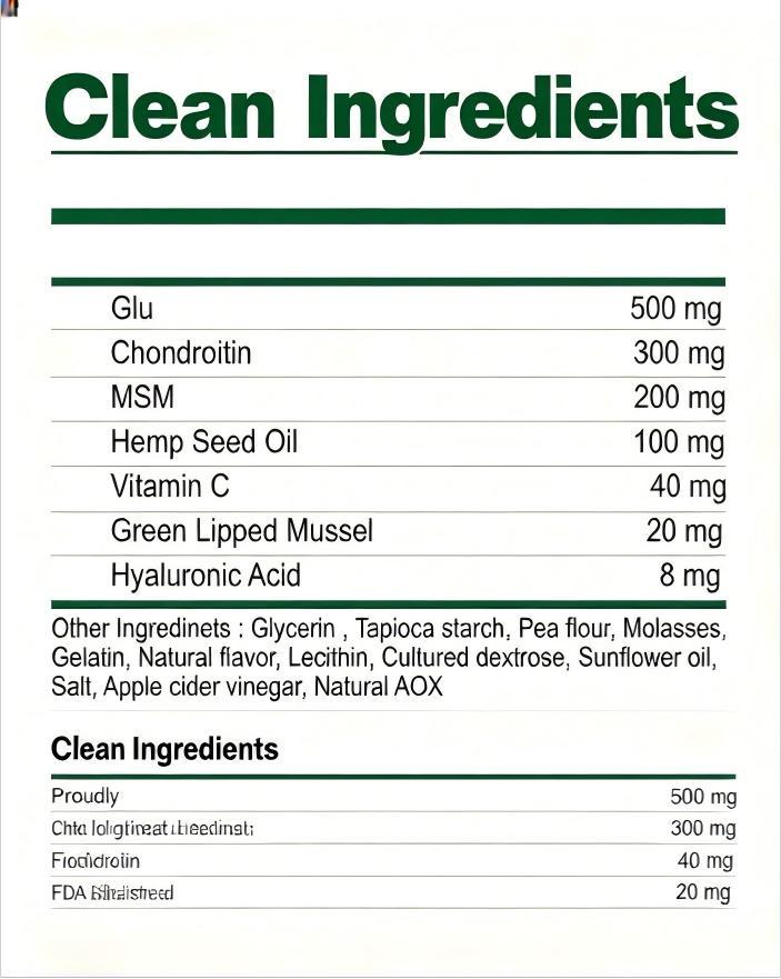 HKM-1666493 Hip & Joint Health Supplement for Dogs - 120 Chews with Glucosamine, Chondroitin, MSM & Hyaluronic Acid