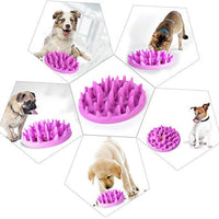 HKM-1667901 Interactive Non-Slip Cat and Dog Slow Feeder Bowl - Anti-Choking Puzzle Design in Green and Purple