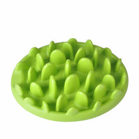 HKM-1667901 Interactive Non-Slip Cat and Dog Slow Feeder Bowl - Anti-Choking Puzzle Design in Green and Purple