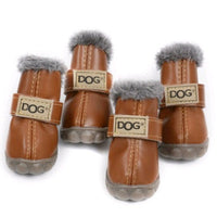 HKM-166803 Warm Waterproof Dog Boots for Autumn and Winter - Non-Slip and Wear-Resistant