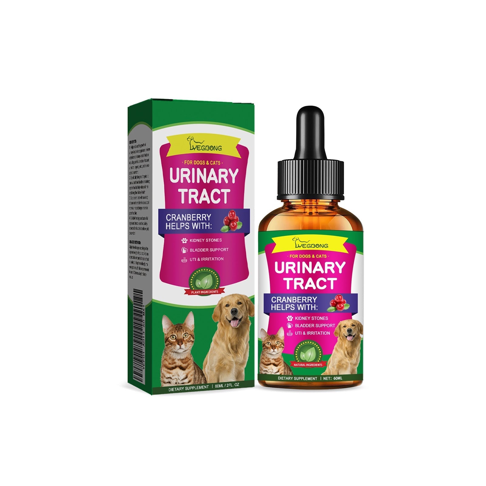HKM-1668285 Pet Pain Relief Drops - 60ml Formula with Natural Extracts for Discomfort Relief