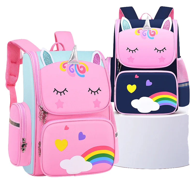 HKM-167059 Cartoon Unicorn School Backpack for Kids - Stylish and Convenient Travel Bag
