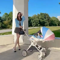 HKM-8167123 Versatile 2-in-1 Portable Baby Stroller for Infants and Toddlers