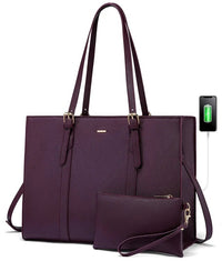 HKM-1671507 purple laptop tote showcase