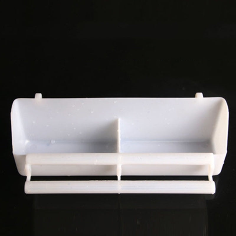 HKM-167187 White Budgie Food Hanging Feeder for Cage Use