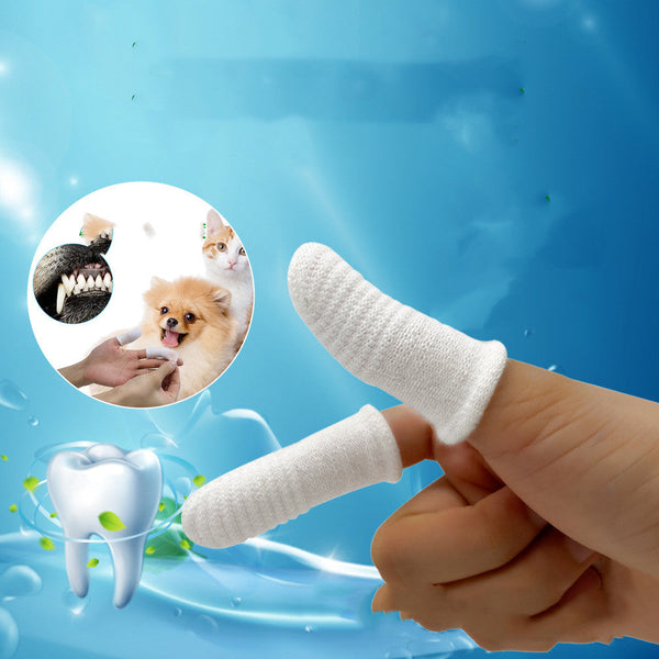HKM-1671997 Pet Finger Brush for Oral Care - Soft Cotton Nylon Cleaning Tool