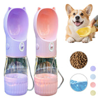 HKM-1672253 Portable Leak-Proof Dog Water Bottle & Food Container for Outdoor Use, Ideal for Small and Large Pets
