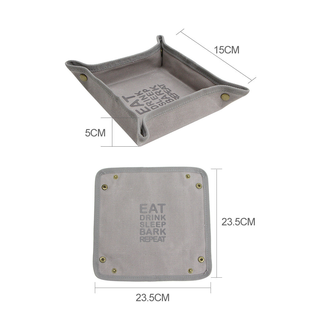 HKM-1672381 Portable Foldable Canvas Pet Food Bowl - Easy to Clean in Multiple Colors