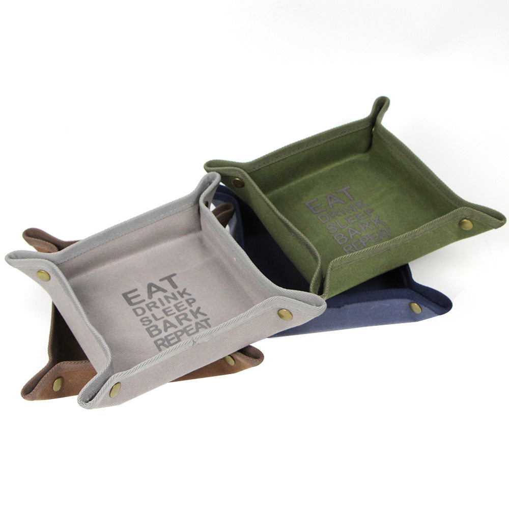 HKM-1672381 Portable Foldable Canvas Pet Food Bowl - Easy to Clean in Multiple Colors