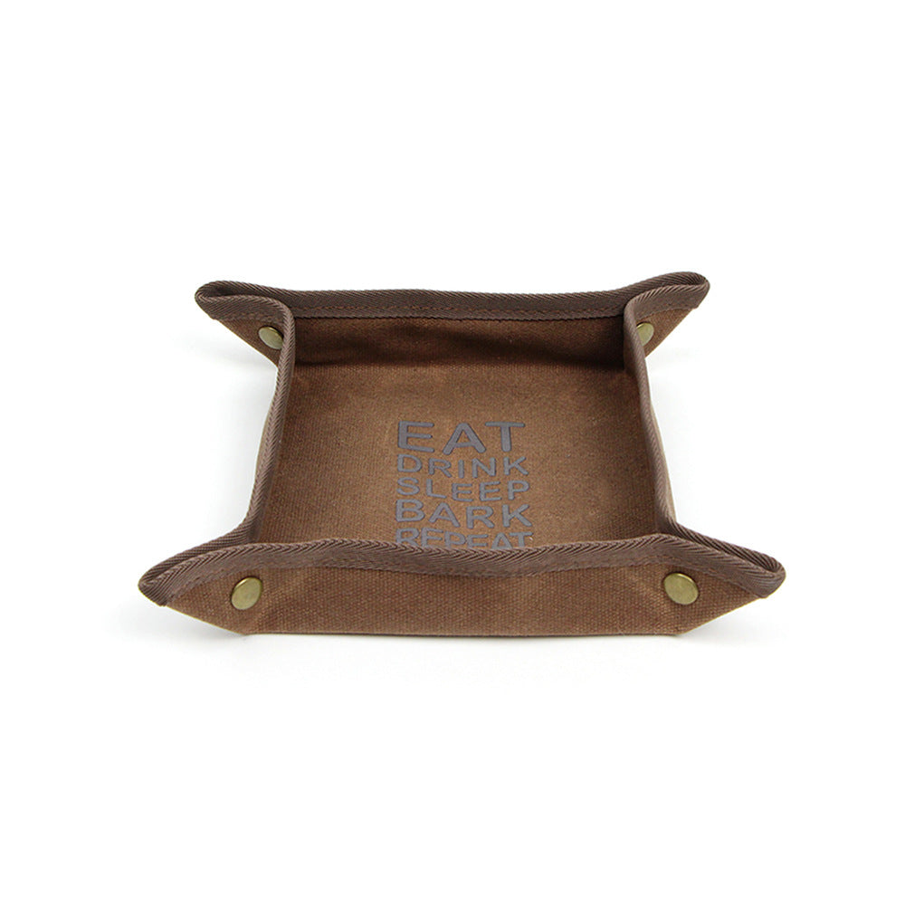 HKM-1672381 Portable Foldable Canvas Pet Food Bowl - Easy to Clean in Multiple Colors