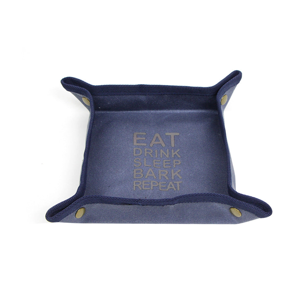 HKM-1672381 Portable Foldable Canvas Pet Food Bowl - Easy to Clean in Multiple Colors
