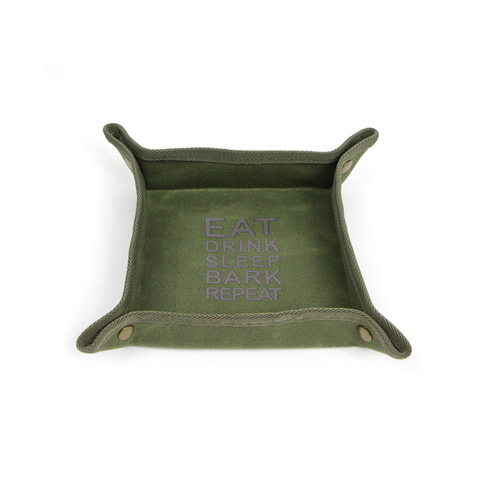 HKM-1672381 Portable Foldable Canvas Pet Food Bowl - Easy to Clean in Multiple Colors