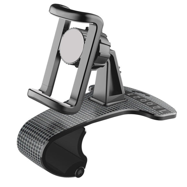 HKM-167315 360-Degree Adjustable Car Phone Stand for All Device Sizes, Black PC and ABS Material