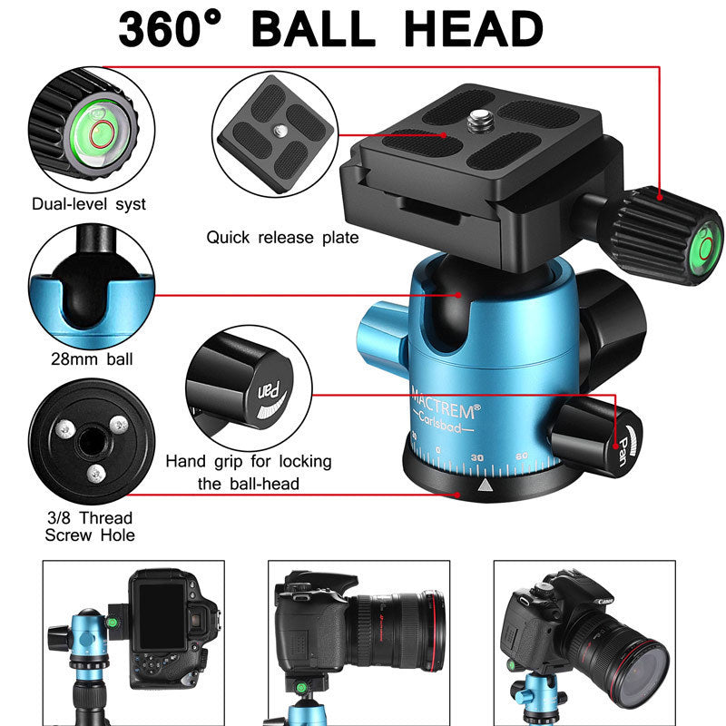 HKM-167315 CT62 Portable Tripod for Mobile Phone Photography - Adjustable Height up to 162cm