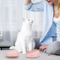 HKM-1673661 3-in-1 Rechargeable Steamy Cat Brush with Self-Cleaning Feature - Pet Hair Removal and Massage Tool for Cats and Dogs