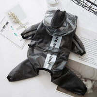 HKM-1673789 Waterproof Four-Legged Dog Raincoat in Frosted White - Sizes XS to 7XL
