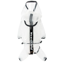 HKM-1673789 Waterproof Four-Legged Dog Raincoat in Frosted White - Sizes XS to 7XL