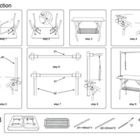 HKM-1674045 Foldable 36-Inch Pet Grooming Table with Adjustable Arm and Storage Basket