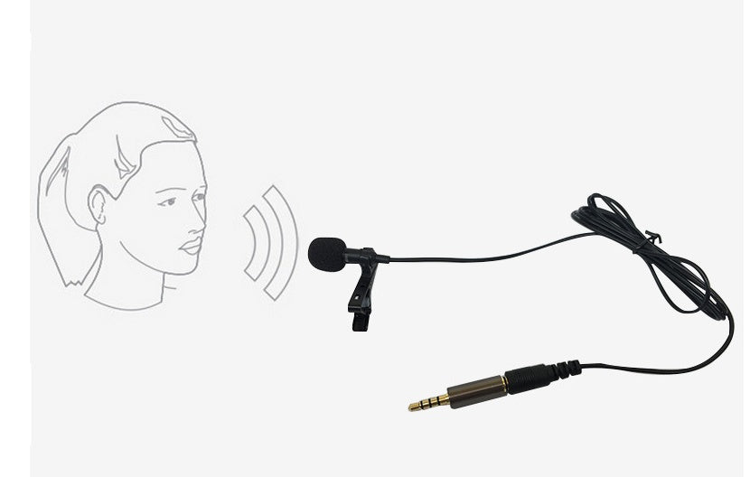 HKM-167443 Omnidirectional Lavalier Microphone with 3.5mm Plug for Voice Recording and Video Conferencing