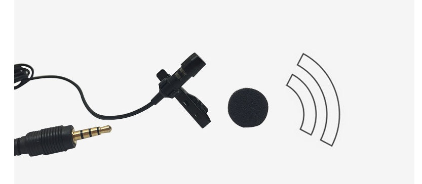 HKM-167443 Omnidirectional Lavalier Microphone with 3.5mm Plug for Voice Recording and Video Conferencing