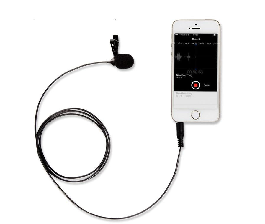 HKM-167443 Omnidirectional Lavalier Microphone with 3.5mm Plug for Voice Recording and Video Conferencing