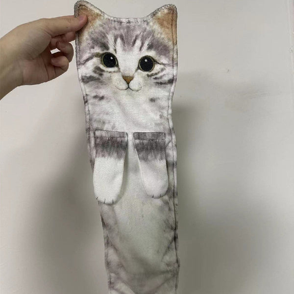HKM-167507 Cartoon Printed Superfine Fiber Face Towel - Various Cat and Dog Designs