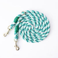 HKM-1675965 Dual Head Dog Leash, Hand-Dyed Woven Cotton, 2.3M, Suitable for Dogs 1.5~50kg
