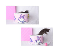 HKM-1676221 Canned Shape Cat Litter - Durable Polyester with Felt Liner and Flannel Cushion, 40x40x22 cm